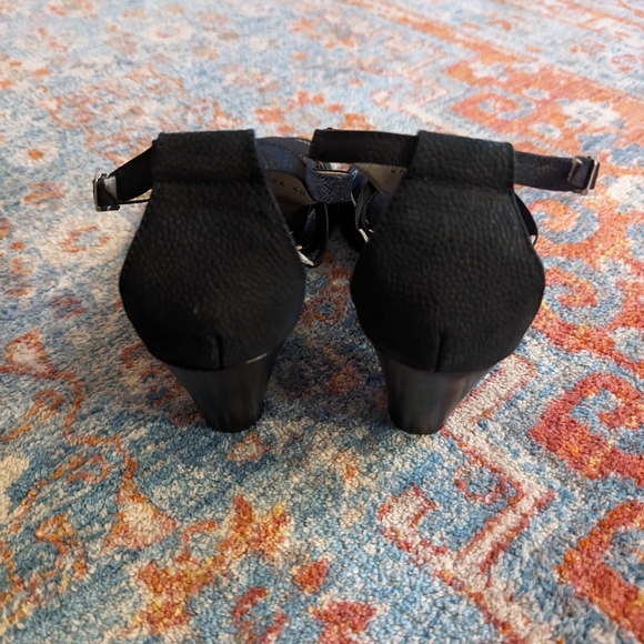 AGL Attilio Giusti Leombruni 40/US 10 Black Leather Heeled Strappy Cage Sandals - Picture 8 of 9